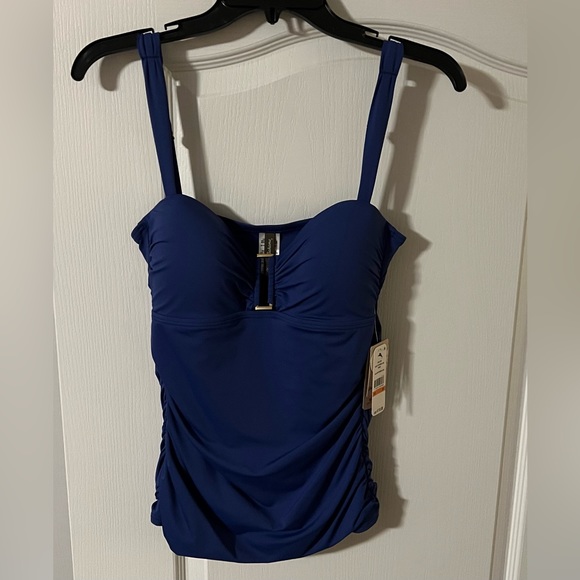 Tommy Bahama Pearl OTS Shirred Long Tankin women Sz S NWT - Picture 2 of 6